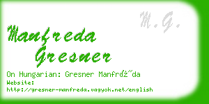 manfreda gresner business card
